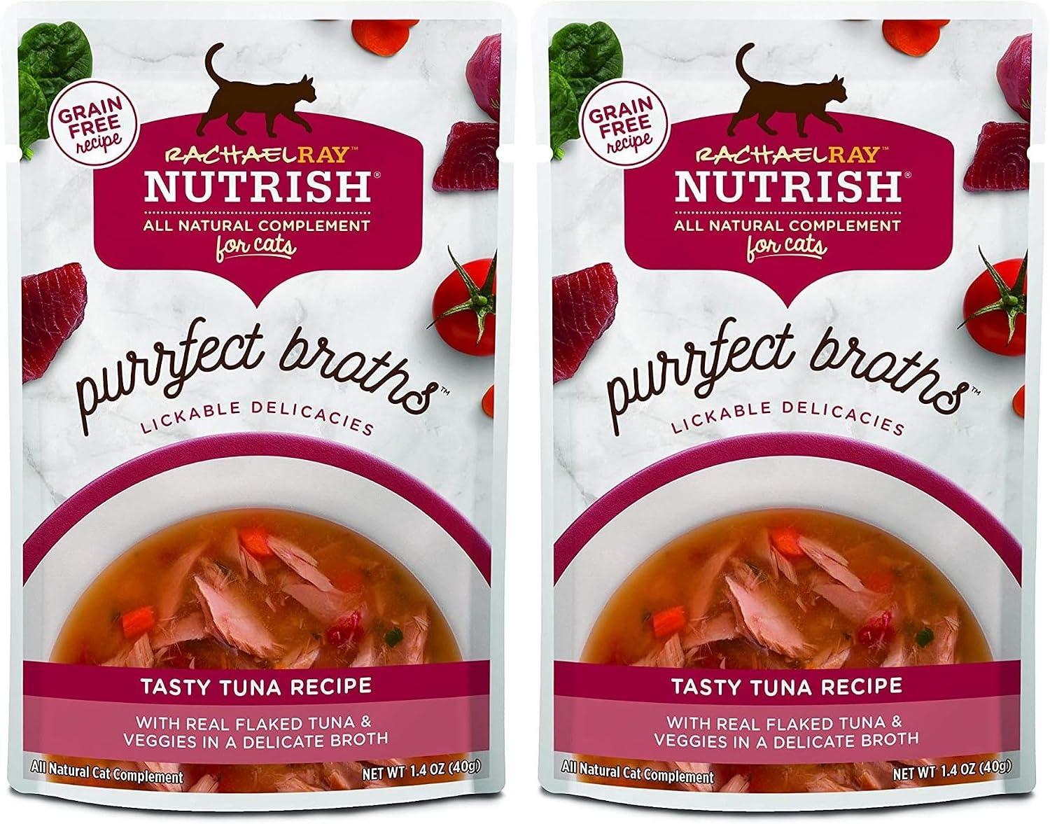 Nutrish Rachael Ray Broth Variety Pack, 1.4 oz. Pouches, 12 Count, 2 Pack | Lickable Complements for Cats - Image 11