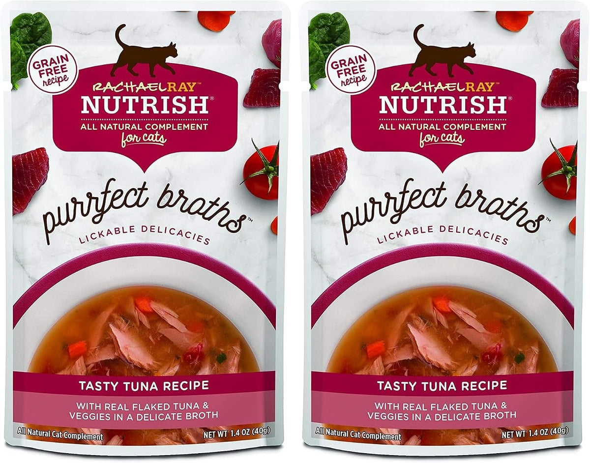 Nutrish Rachael Ray Broth Variety Pack, 1.4 oz. Pouches, 12 Count, 2 Pack | Lickable Complements for Cats - Image 11