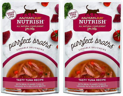 Nutrish Rachael Ray Broth Variety Pack, 1.4 oz. Pouches, 12 Count, 2 Pack | Lickable Complements for Cats - Image 11