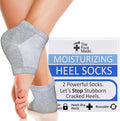 The Foot Medic moisturizing gel socks front view showing toeless design