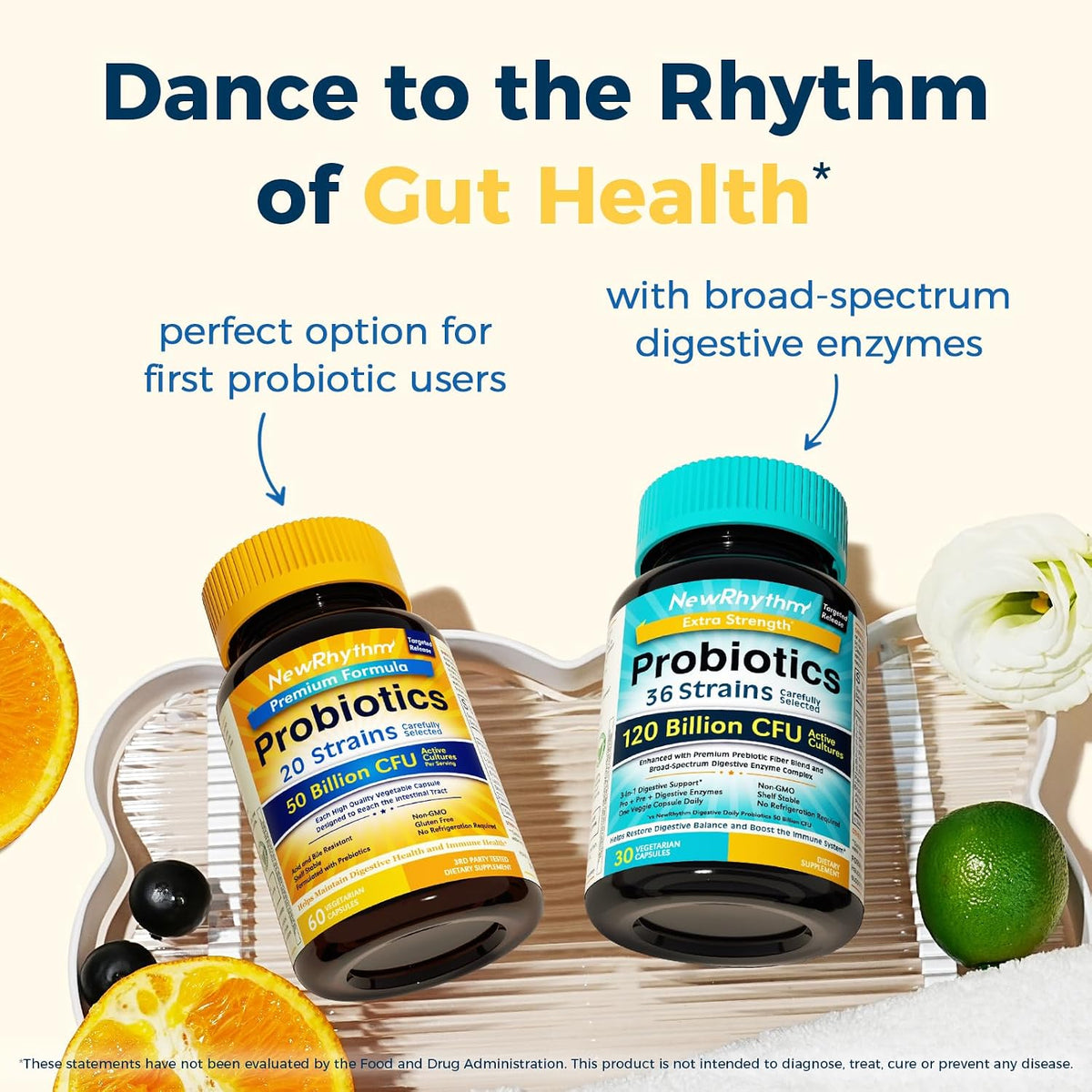 NewRhythm Probiotics manufacturing and quality certification badge
