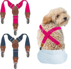Incontinence support dog diaper straps with extra replacement metal clips