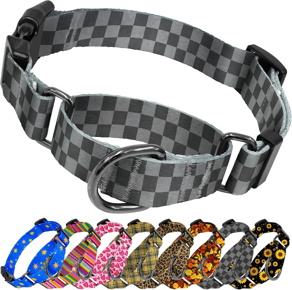 Kazazoo Martingale Collar for Dogs with Quick Release Buckle Adjustable Soft Durable Dog Collar for Medium Dogs No Pull Training Dog Collars-Black Sunflower M - Image 10