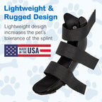 Cat wearing lightweight OrthoVet leg support splint