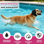 Meifsou SBR diving fabric pet calming snood packaging details.