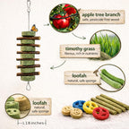 Grddaef guinea pig chew toys timothy grass balls