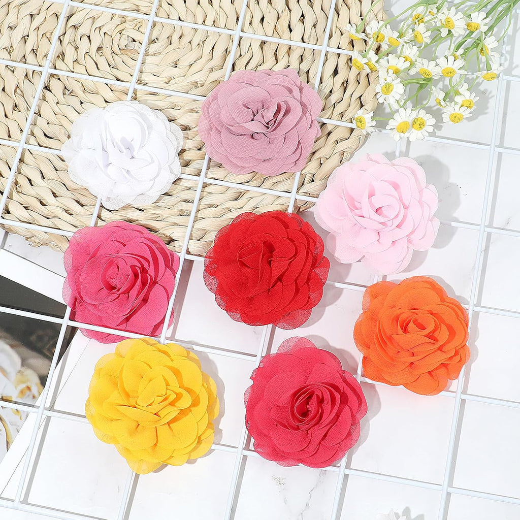 Premium InnoHHustle pet grooming flower charms in pink, orange, and rose red hues.
