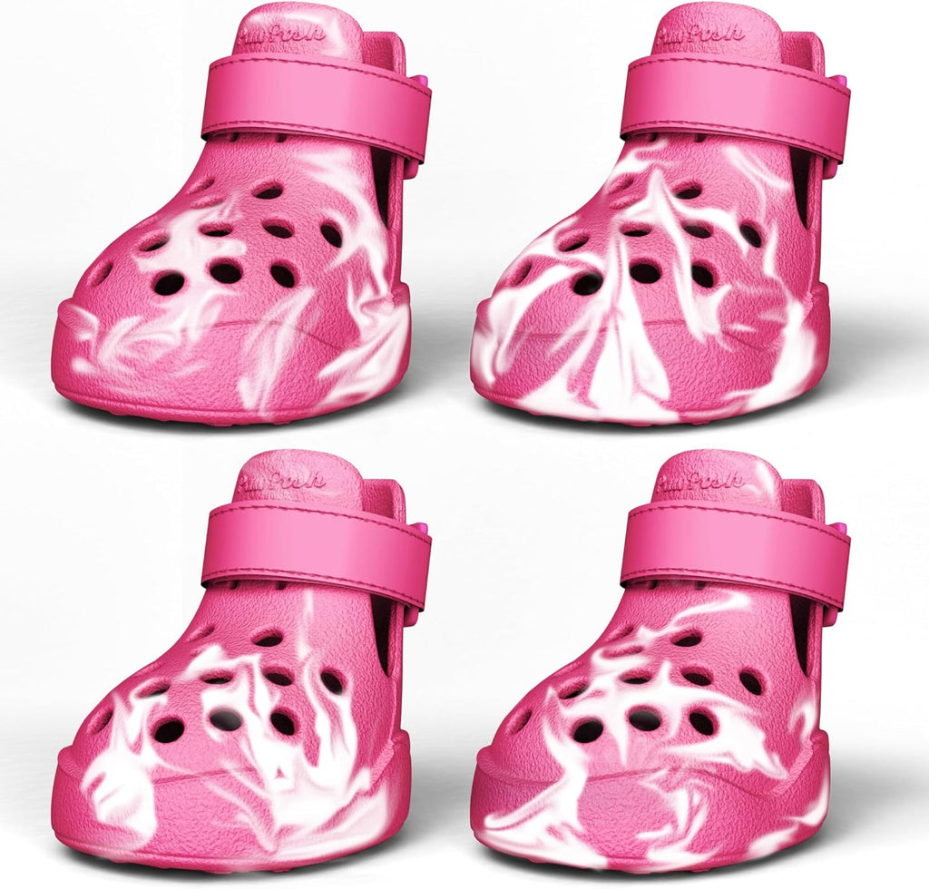Dog Shoes: Non-Slip Waterproof Sandals for Hot Pavement, Breathable Perforated Boots, Large/Medium/Small Sizes, Ideal Paw Protector, Outdoor Clog Booties (Beige, Size 5) - Image 15