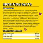 Side profile of Temptations Shrimpy Shrimp treat tub showing nutritional information
