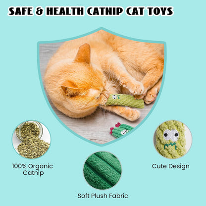 Durable cactus chew toys for indoor cats