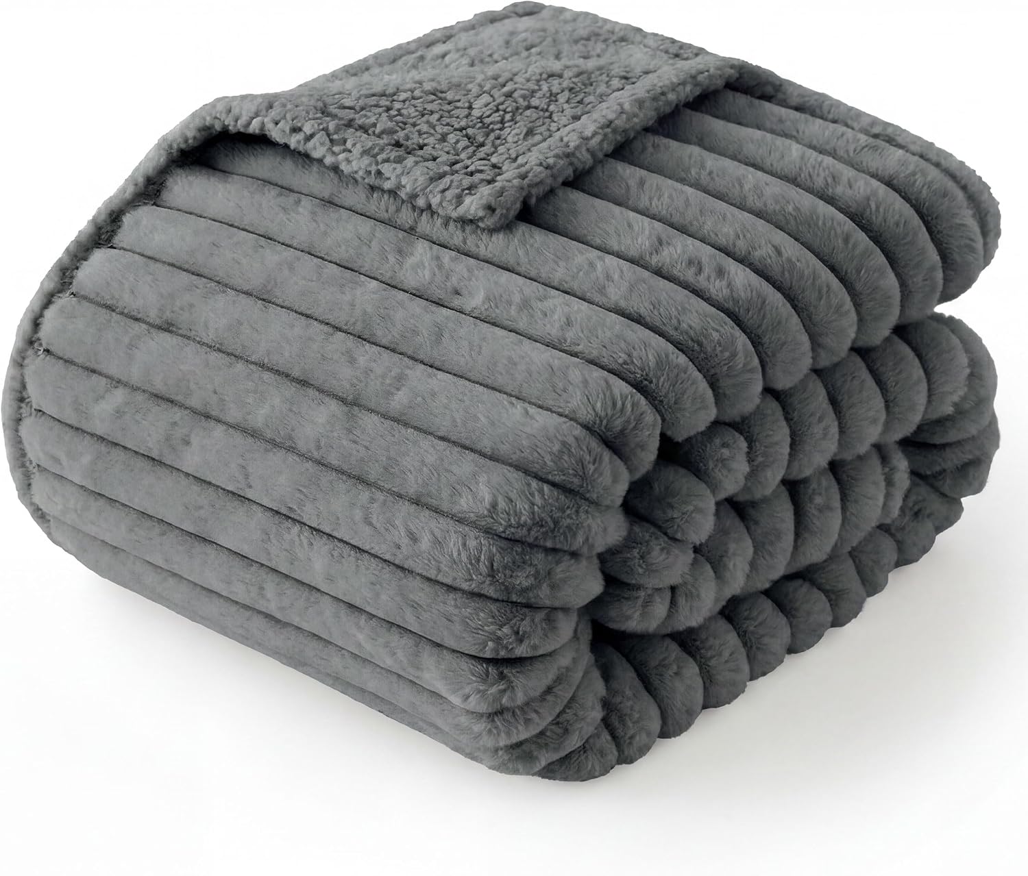 Bedsure ComfyFleece(TM) Waterproof Dog Blankets for Large Dogs - Soft Pet Cat Blanket Corduroy Fleece for Couch Bed Protector Washable, Cozy Calming Reversible Furniture Protection,50"x60", Cream - Image 15