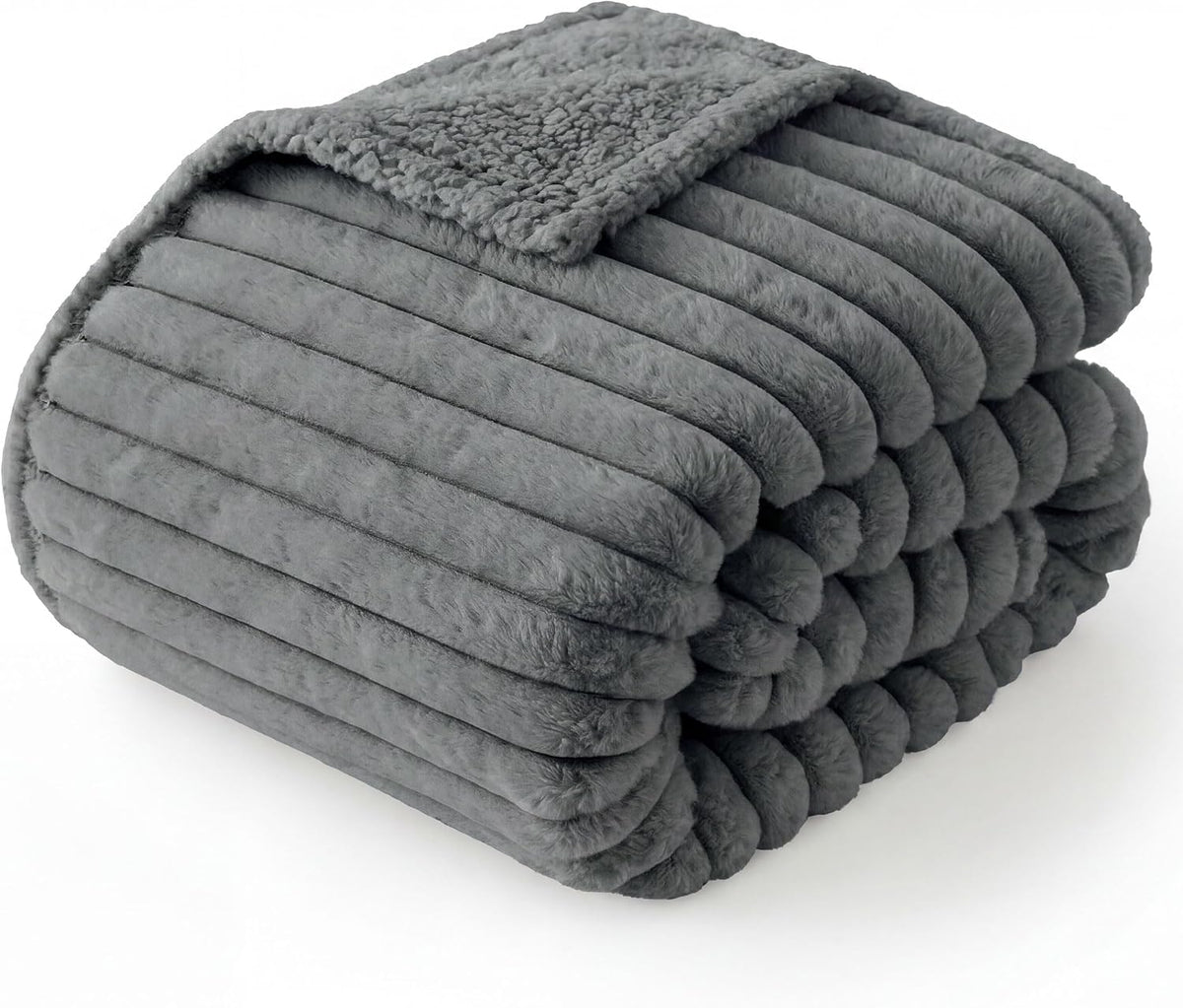 Bedsure ComfyFleece(TM) Waterproof Dog Blankets for Large Dogs - Soft Pet Cat Blanket Corduroy Fleece for Couch Bed Protector Washable, Cozy Calming Reversible Furniture Protection,50"x60", Cream - Image 15