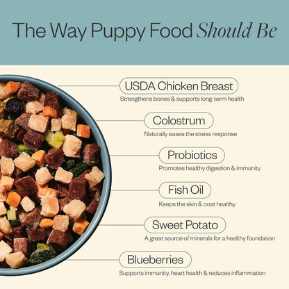 Maev raw dog food nutritional ingredients display