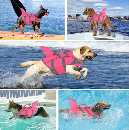 Doglay dog life jacket heavy duty metal D ring for secure leash attachment