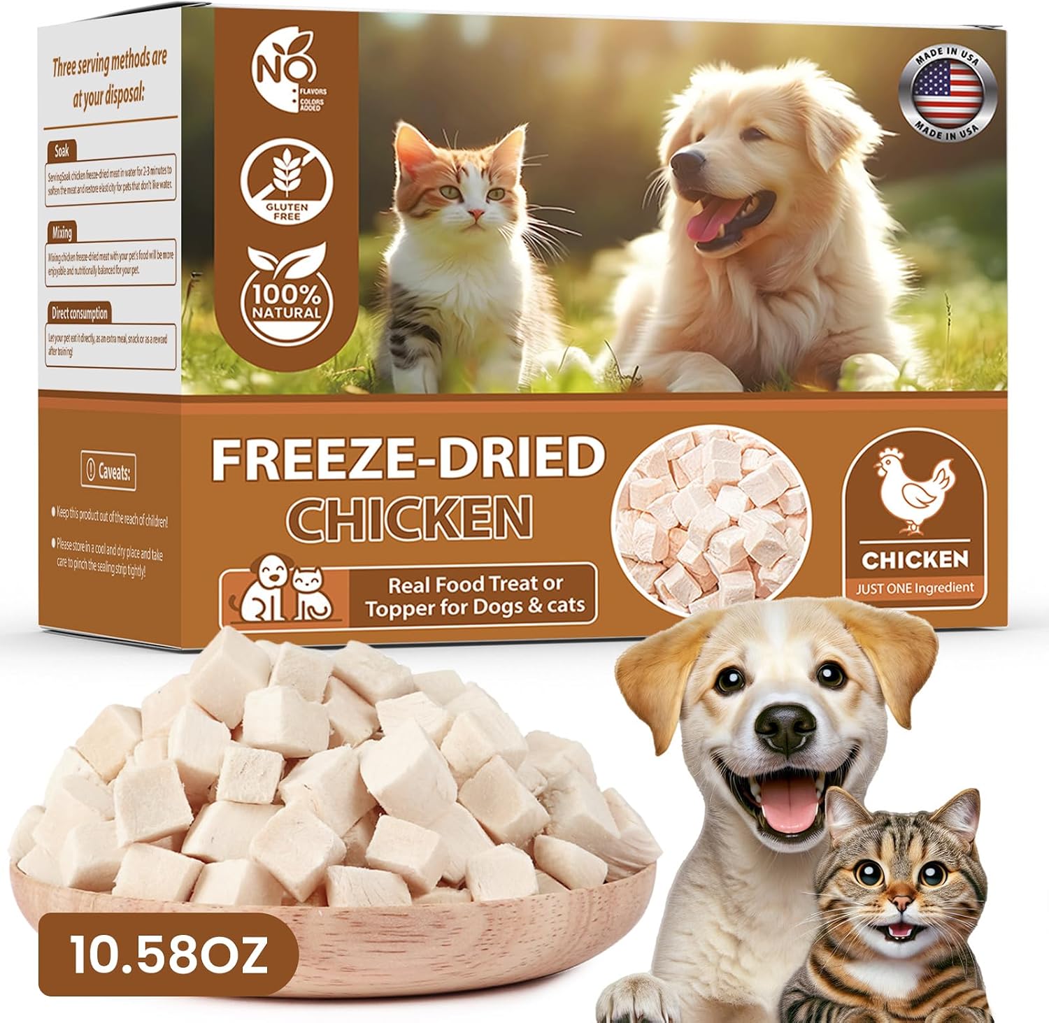 Just Try freeze dried chicken dog treats front view