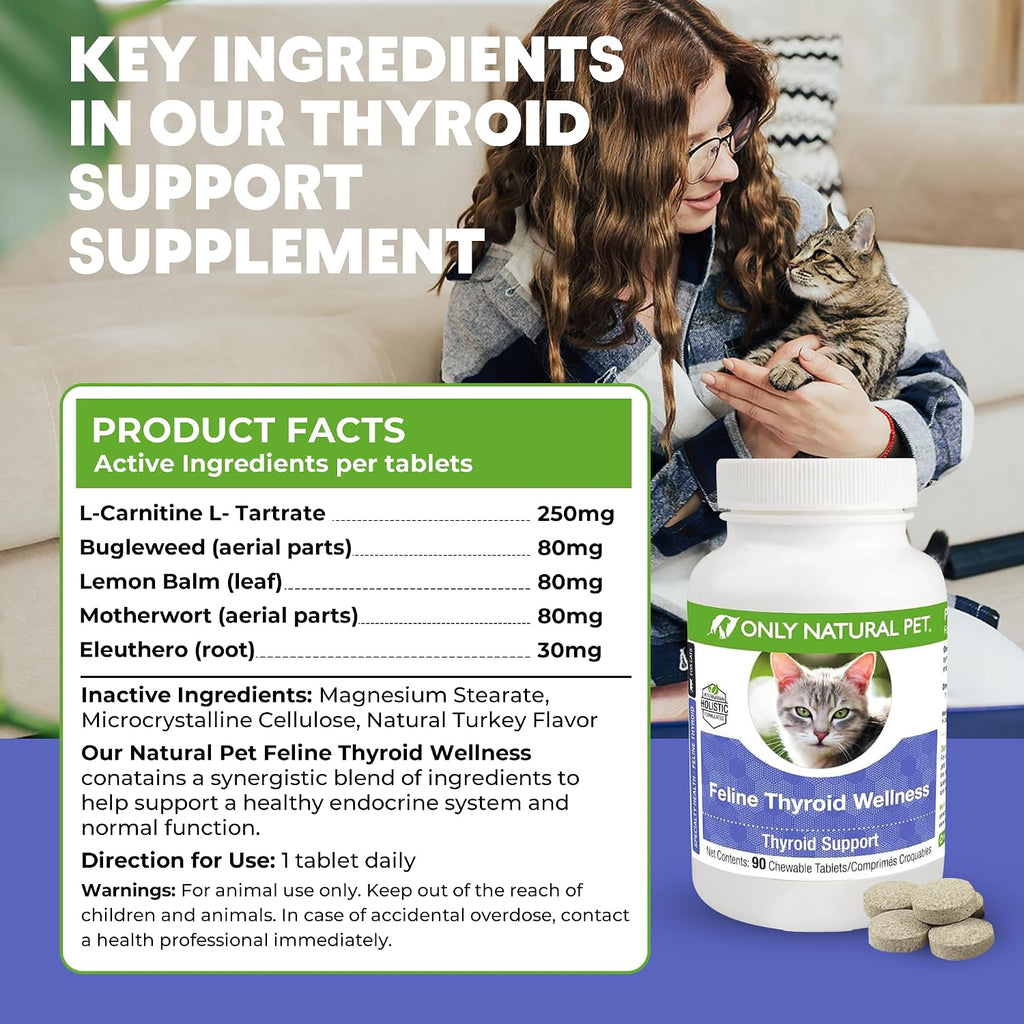 Close up of Only Natural Pet turkey flavored feline tablets