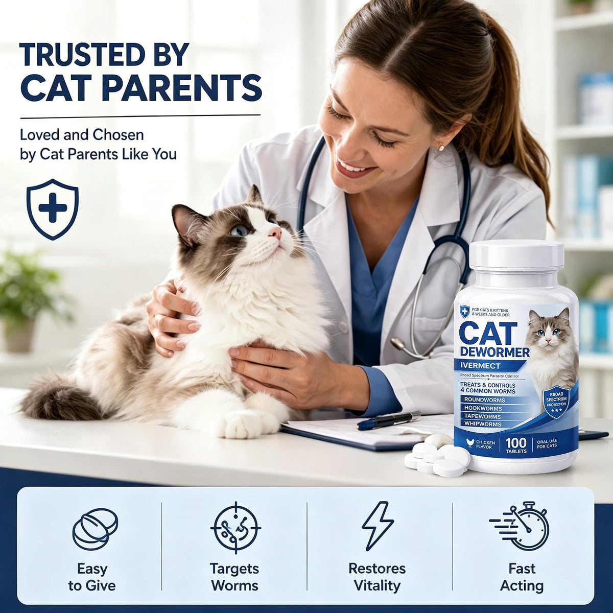 Luxevib premium pet health oral dewormer tablets for daily balance