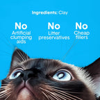 Demonstration of flat top hard clumping cat litter