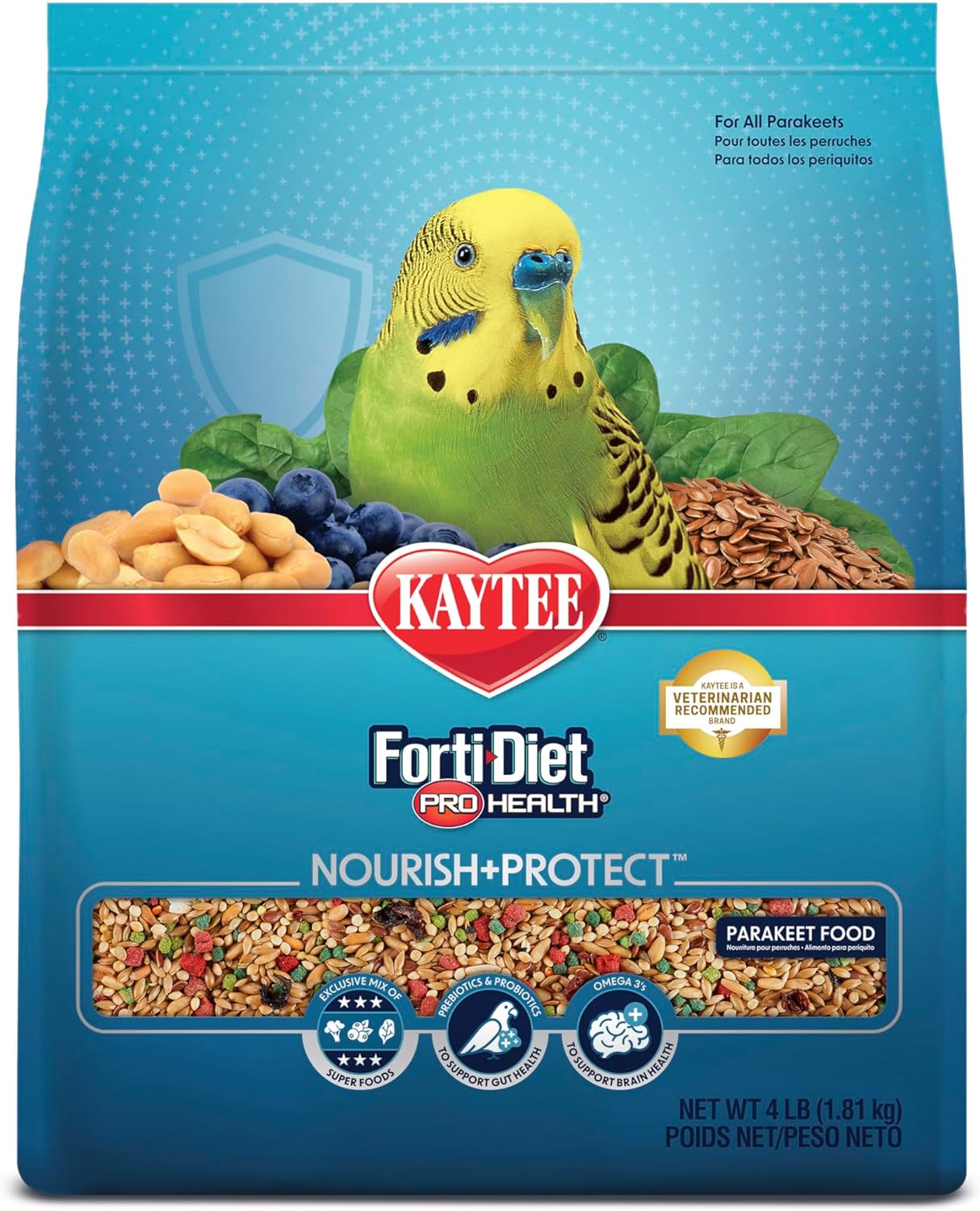Kaytee Forti-Diet Pro Health Nourish+Protect Parakeet Food, Comprehensive Nutrition Backed by Science, Digestive Health, Immune Support, 2 pounds - Image 14