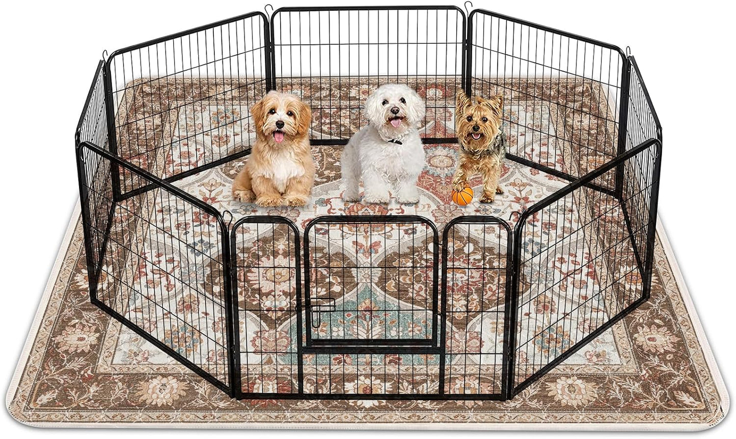 Puppy sitting on Invenho extra large washable pee pad