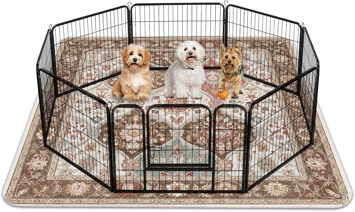 Puppy sitting on Invenho extra large washable pee pad
