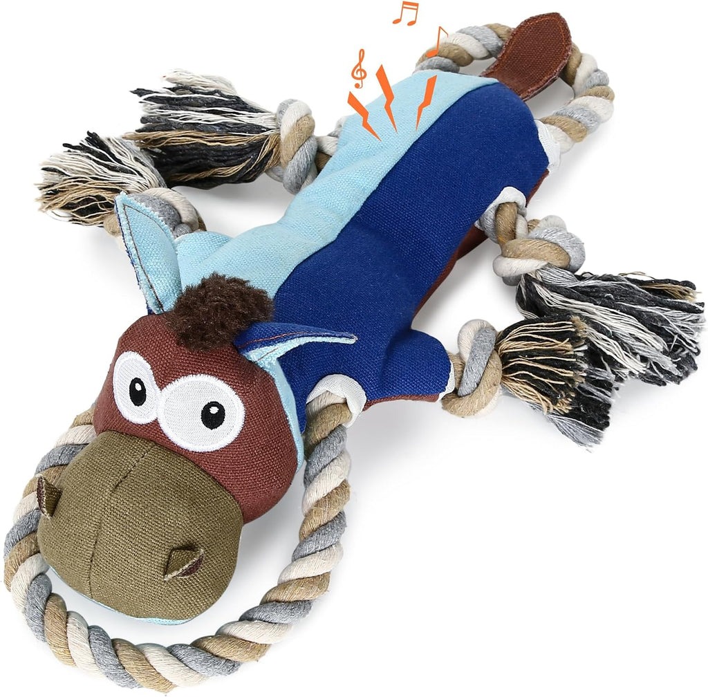 Moveable long ropes on large interactive tug of war toy