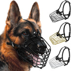 Budkas German Shepherd metal basket muzzle front view
