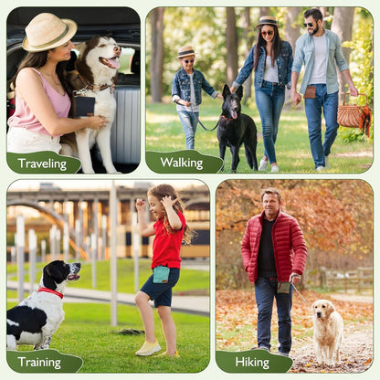 ETIAL outdoor training food pouch attached securely to a durable dog walking leash setup.
