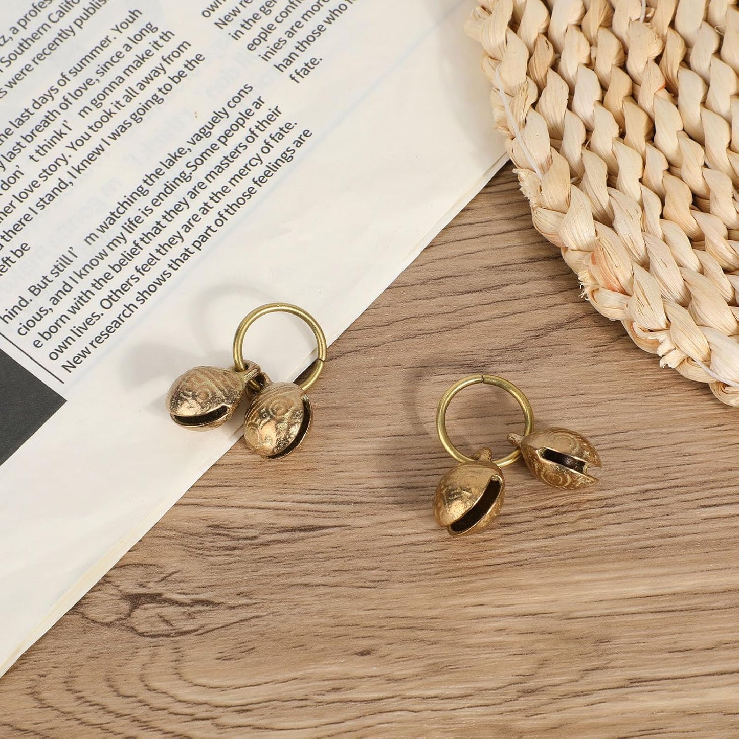 Lightweight copper pet charms displaying the antique metal finish for small puppies and cats.