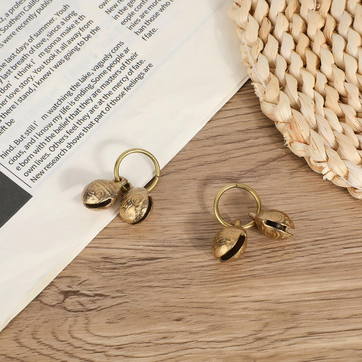Lightweight copper pet charms displaying the antique metal finish for small puppies and cats.