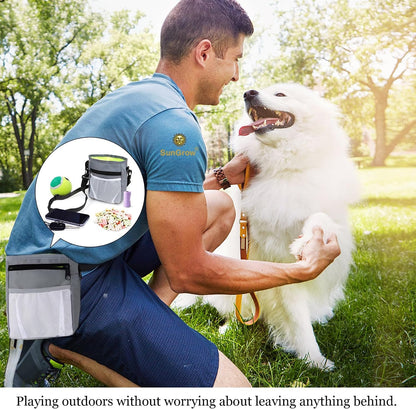 SunGrow dog walking accessory pouch showing front mesh storage compartment