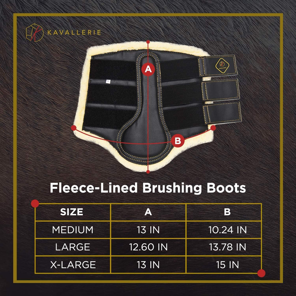 Kavallerie dressage horse boots interior showing plush cream fleece lining