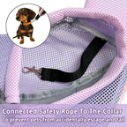 Cat resting inside purple Cuby travel sling carrier