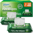 Inspire Naturals Pet Wipes for Dogs and Cats 100% Natural Plant Based with Organic Antioxidants, Dog Wipe Cleaning Deodorizing | Cat Wipes | Puppy Wipes | Dog Wipes for Paws and Butt (200ct - 4 Pack) - Image 9