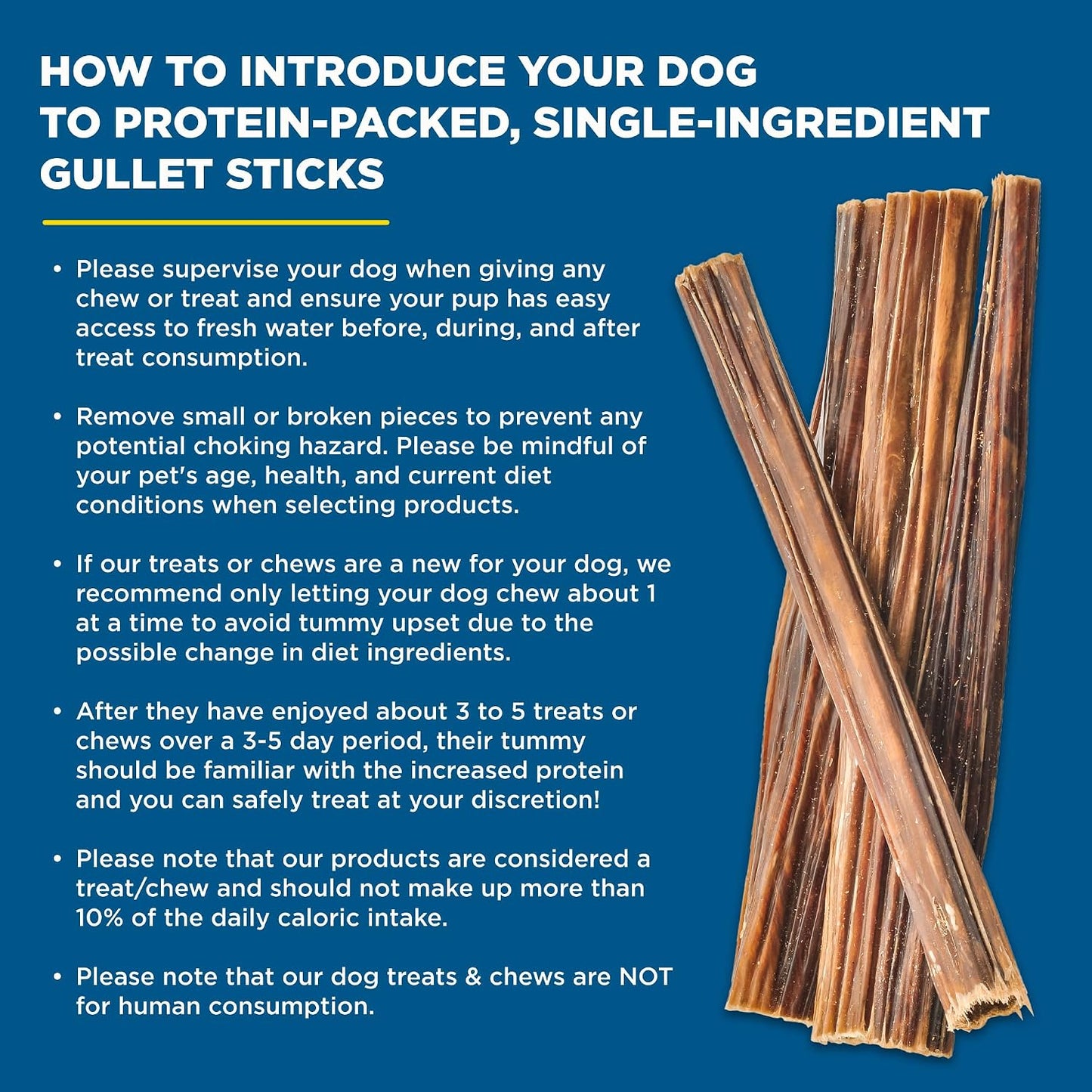 Best Bully Sticks grass fed beef gullet sticks for dental health care.