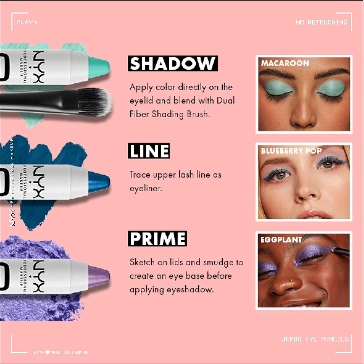 NYX professional makeup collection eye cosmetics for brightening look