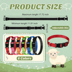 Foilswirl adjustable nylon sheep collar set close up highlighting the stainless steel D ring.
