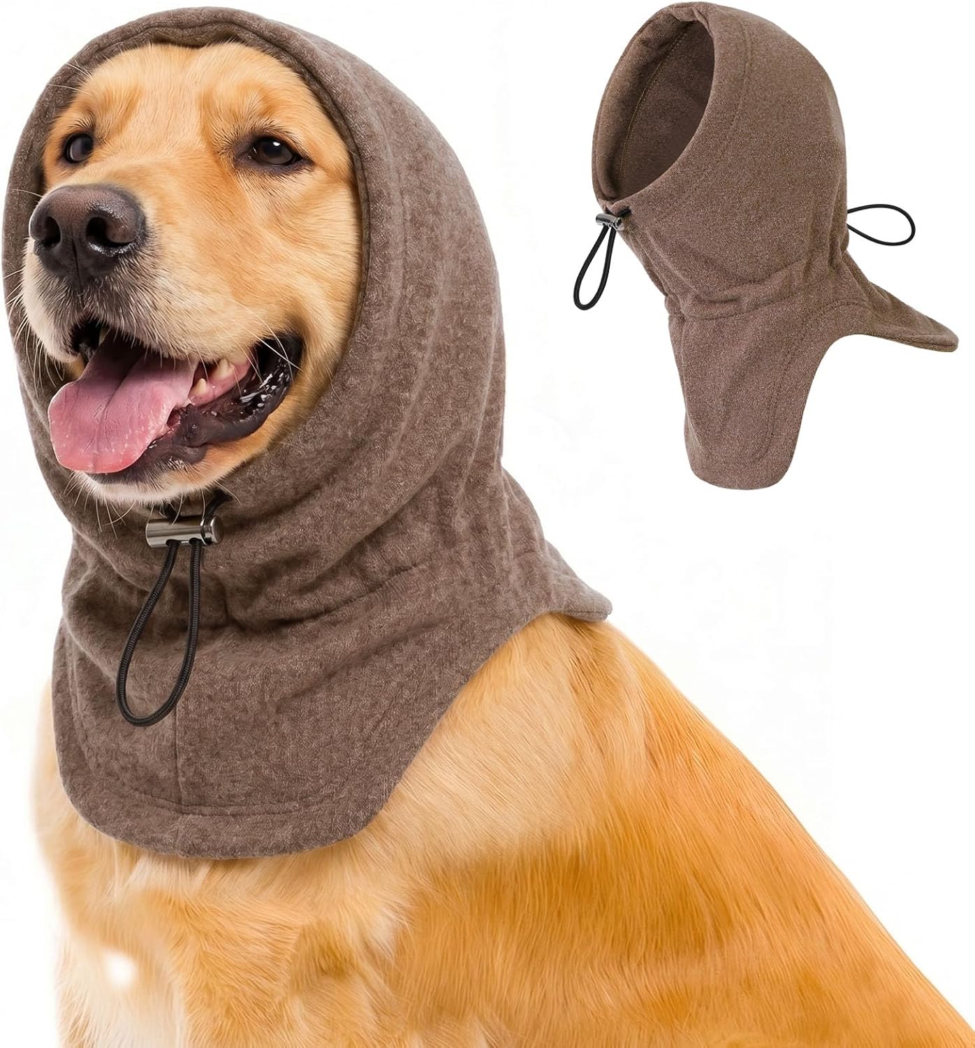 Dog Calming Hoodie Pet Ear Cover, Adjustable Headband for Small Medium Large Dogs, Pet Muffs Head Wraps for Grooming Firework Thunderstorms, Darkgrey XL - Image 10