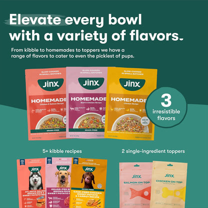 Jinx Salmon Grain Free Wet Dog Food Toppers, Meal or Mix with Dry Dog Food, Made with Real Salmon & Chicken, Bone Broth, No Fillers, Puppy, Adult, Senior, 3oz, 8 Pack - Image 9