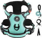 IVY&LANE No Pull Dog Harness for Medium Dogs, Dog Vest Harness with Leash, Safety Belt and Storage Strap, Fully Adjustable Harness, 360 degrees Reflective Strip, Soft Handle (Purple, M) - Image 13