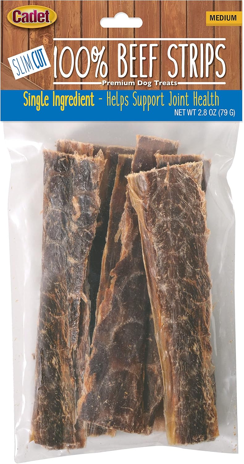 Cadet 100% Beef Strips Dog Treats, Single Ingredient Beef Esophagus Dog Jerky, Healthy High Protein Rawhide Alternative for Small & Large Dogs, 8 Ounce - Image 10