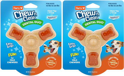 Hartz Chew 'n Clean Chew Toy and Treat in One Chicken Flavored Tri-Point Dog Toy, Small - Image 10
