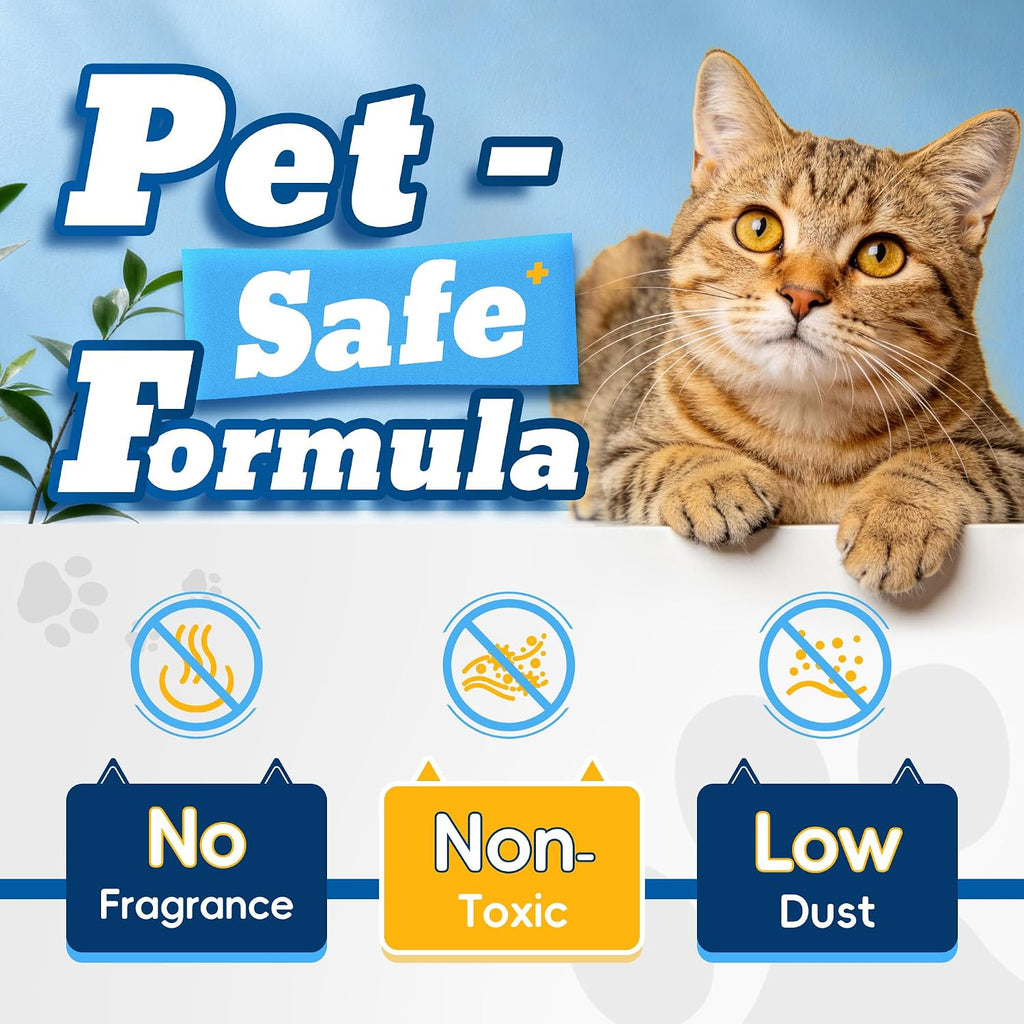 Low tracking blue and white silica cat litter pellets