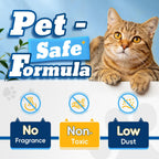 Low tracking blue and white silica cat litter pellets