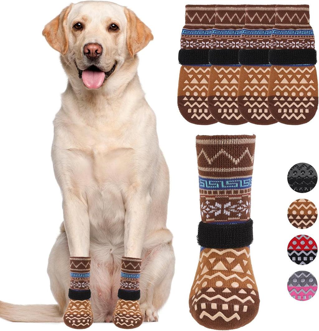 KOOLTAIL Dog Socks Shoes for Hot Pavement, Breathable & Warm Winter Dog Booties to Prevent Licking Paws for Small Medium Large Senior Dogs,Non Slip Grippy Pet Boots & Paw Protectors for Hardwood Floor - Image 9