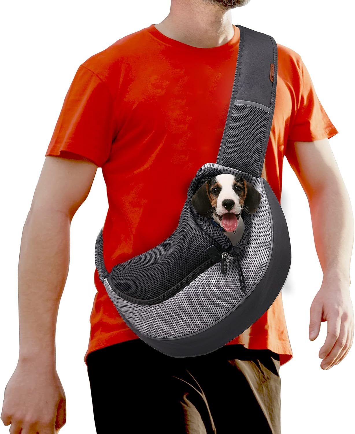 FDJASGY Pet Sling Carrier for Small Dogs Cats,Breathable Mesh Travelling Hand Free Puppy Backpack with Pouch and Adjustable Strap Carrier - Image 11