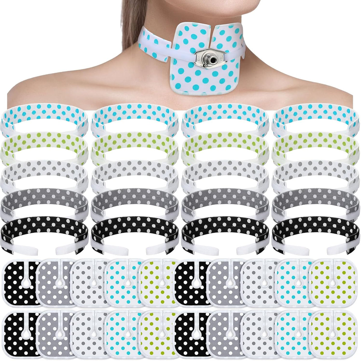 Geiserailie Reusable Tracheostomy Dressing front view absorbent wound care pads.
