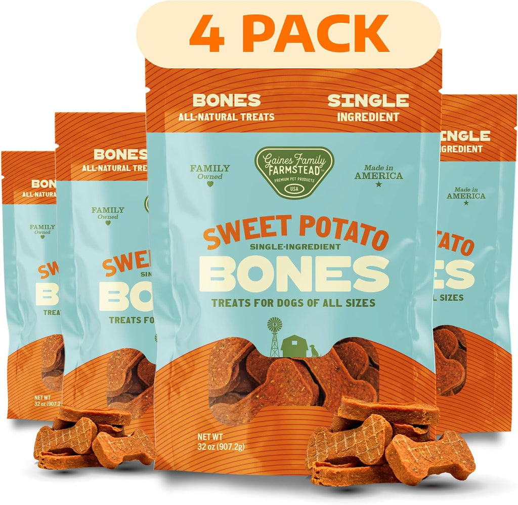 Gaines Family Farmstead Sweet Potato Dog Bones - 32 oz Bag, All-Natural, Single Ingredient, Grain-Free Dog Treats for Digestive Health, High Fiber - Training & Rewards, Made in USA - Image 11