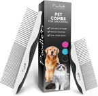 Poodle Pet Dog Combs for Grooming | 2 Pack | Stainless Steel Teeth Easily Remove Dirt | Proper Care Prevents Knots and Mats for Long and Short Haired Pets | Anti-Slip Comfort Grip Handle (Purple) - Image 10