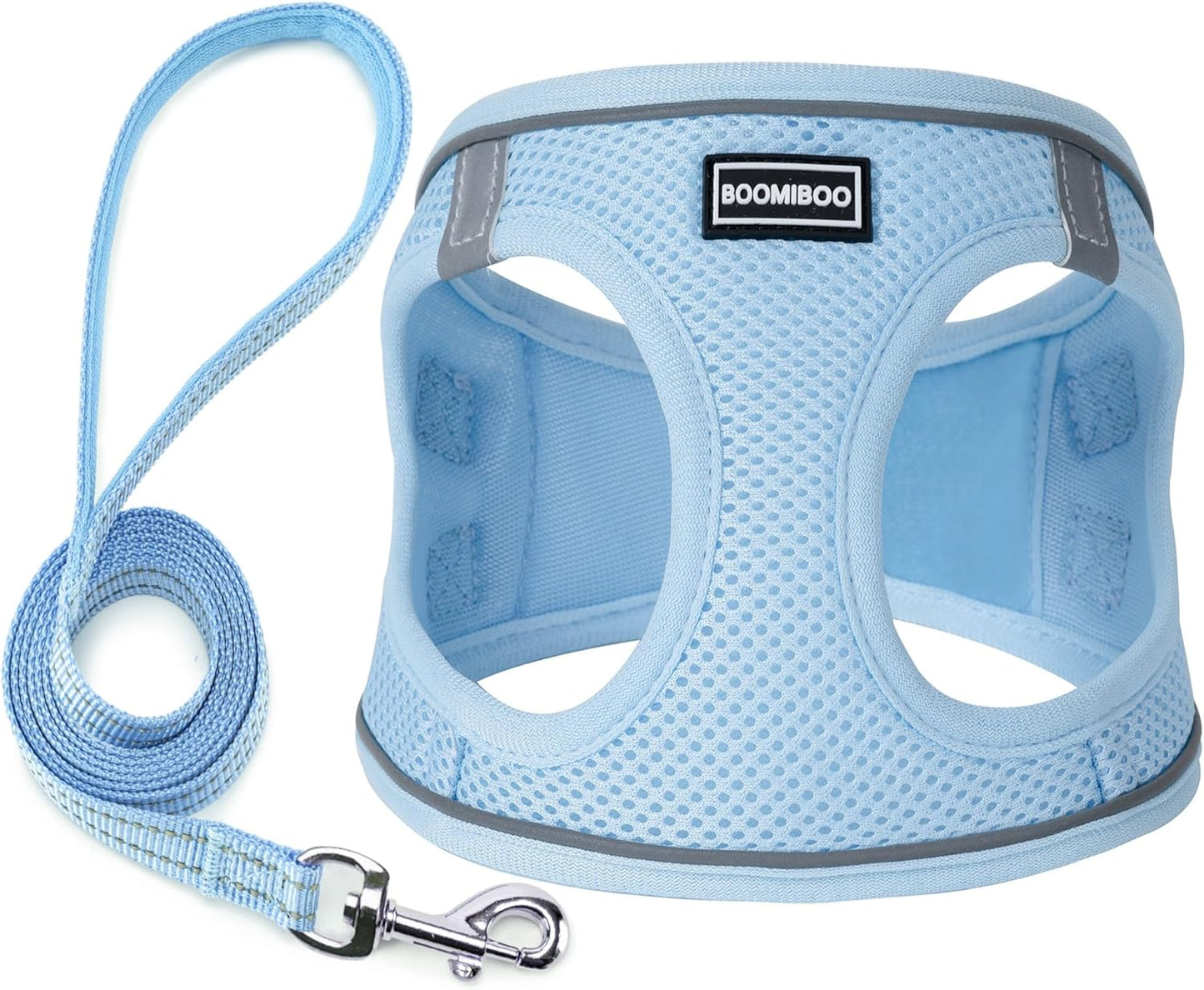 BOOMIBOO Dog Harness with Leash Set, No Pull Adjustable Reflective Step-in Puppy Pet Vest Harnesses for Small Medium Large Dogs and Cats,Pink XS - Image 11